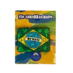 BRASIL - PIN EMBORRACHADO - BANDEIRA - PRETO