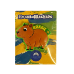 BRASIL - PIN EMBORRACHADO - CAPIVARA - VERDE