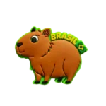 BRASIL - PIN EMBORRACHADO - CAPIVARA - VERDE